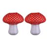 8 Inches 2 Pcs Chinese Style Paper Lantern Mushroom Decorative Hanging Lanterns for Garden Party Decoration