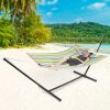 Patio Hammock Foldable Portable Swing Chair Bed with Detachable Pillow