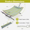 Patio Hammock Foldable Portable Swing Chair Bed with Detachable Pillow