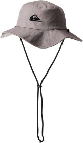 Quiksilver Men's Bushmaster Sun Protection Floppy Visor Bucket Hat (Color: Sleet, size: small)