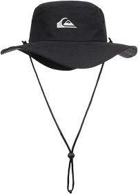 Quiksilver Men's Bushmaster Sun Protection Floppy Visor Bucket Hat (Color: Black, size: xl)