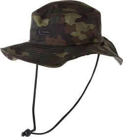 Quiksilver Men's Bushmaster Sun Protection Floppy Visor Bucket Hat (Color: camo, size: small)