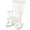 Rocking Chair with Solid Wooden Frame for Garden and Patio